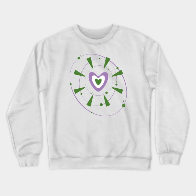 Orbit my heart - Genderqueer Crewneck Sweatshirt by RoaringRam